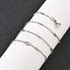 Brass Cable Chain Necklaces for Women NJEW-D302-19P-1