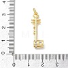 Brass Micro Pave Clear Cubic Zirconia Pendants KK-D289-01G-04-3