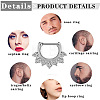 304 Stainless Steel Skull Circular/Horseshoe Barbell Nose Rings WG1AED8-01-3