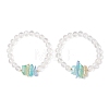 Natural Quartz Crystal Beaded Stretch Bracelets for Women BJEW-TA00727-3