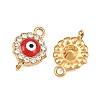 304 Stainless Steel Crystal Rhinestone Connector Charms STAS-G398-24G-03-2