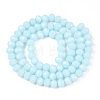 Opaque Solid Color Imitation Jade Glass Beads Strands EGLA-A044-P3mm-D06-2