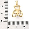 Brass Micro Pave Cubic Zirconia Pendants KK-S049-19G-3