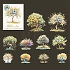 10Pcs 10 Styles Flower Tree Waterproof PET Stickers DIY-G121-03E-1