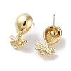 Alloy Pearl Stud Earring Findings FIND-U006-06G-2