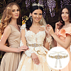 1Pc Crystal Rhinestone Flower Polyester Belts for Wedding Dress AJEW-FG0005-77G-5