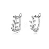 925 Sterling Silver Pave Moissanite Hoop Earrings for Women AV3765-5