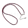 Natural Garnet Beaded Necklaces NJEW-K114-A-A04-2