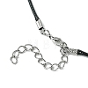 Braided Glass Seed Bead Spider Pendant Necklaces NJEW-MZ00036-03-5