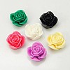 Mixed Color Flatback Resin Rose Flower Cabochons Scrapbooking Craft X-CRES-A0018-M-1