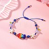 Glass Braided Beaded Bracelets BJEW-MZ00301-02-1
