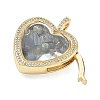Brass Micro Pave Clear Cubic Zirconia Pendants KK-C251-07G-02-2