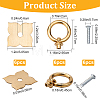 Brass Drawer Drop Pull Rings FIND-WH0042-37G-2