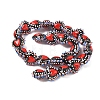 Baking Paint Glass Bumpy Beads Heart LAMP-V001-09F-2