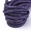 Flat Round Handmade Polymer Clay Beads LS-CLAY-R067-8.0mm-04-4