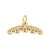 Brass Micro Pave Clear Cubic Zirconia Chandelier Component Links KK-NH0003-01G-1