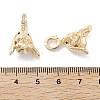 Brass Micro Pave Cubic Zirconia Pendant Bails KK-C077-10G-3