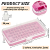 2 Sets 2 Color 28 Grid Plastic Sewing and Embroidery Bobbins Storage Box TOOL-BC0002-23-2