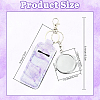 PU Leather & Iron Mirror Keychains HJEW-YW00545-03-3