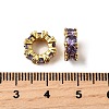 Brass with Cubic Zirconia European Beads ZIRC-L041-18I-2