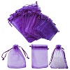 30Pcs 4 Styles Rectangle Organza Bags Jewellery Storage Pouches Wedding Favour Party Mesh Drawstring Gift OP-FS0001-01E-1