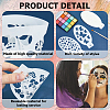 24Pcs 24 Styles Plastic Hollow Out Face Drawing Painting Stencils Templates DIY-WH0349-169-6