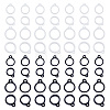 CRASPIRE 60Pcs 4 Style Silicone Pendant SIL-CP0001-06-1