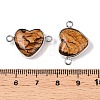 Natural Picasso Jasper Love Heart Pendants G-T138-205J-P-3