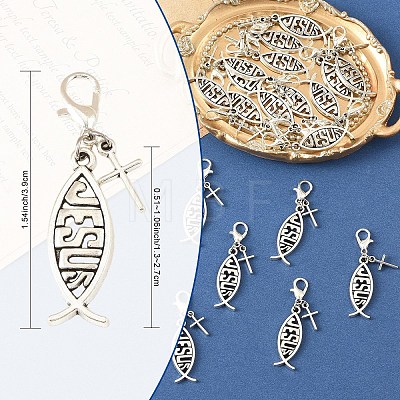 30Pcs Alloy Pendant Decorations HJEW-YW00475-1
