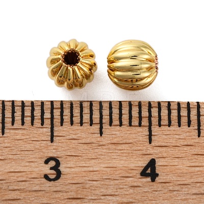 Rack Plating Pumpkin Brass Spacer Beads KK-Z070-35G-02-1