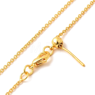 1mm Rack Plating Brass Cable Chain Adjustable Slider Necklaces for Women Men MAK-L044-04G-1