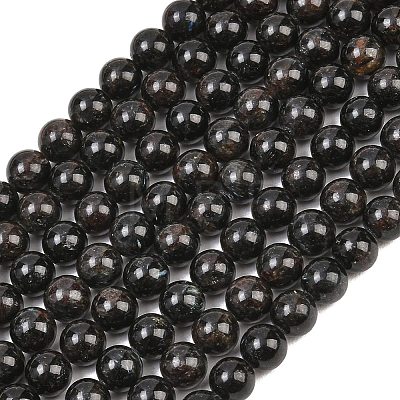 Natural Glaucophane Beads Strands G-F836-A01-8mm-1