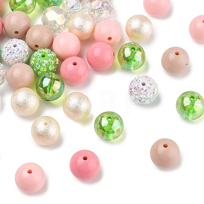 40Pcs 8 Styles Acrylic Beads OACR-FS0004-10-1