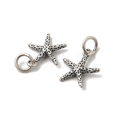 Ocean 925 Sterling Silver Starfish Charms STER-K188-12AS-1