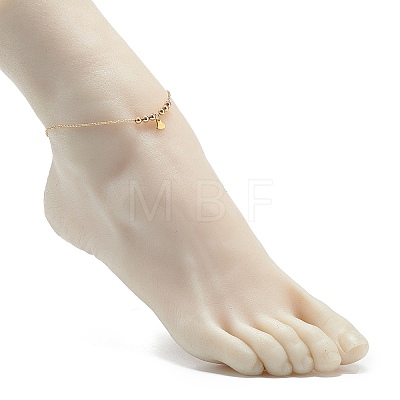 Brass Cable Chains Anklets AJEW-AN00517-1