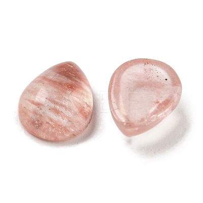 Cherry Quartz Glass Cabochons G-Q173-02C-22-1