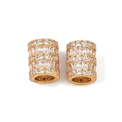 925 Sterling Silver Micro Pave Clear Cubic Zirconia Beads SE-CBAF1B2-16C-G-1