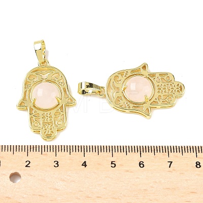 Natural Rose Quartz Pendants G-F786-07G-30-1