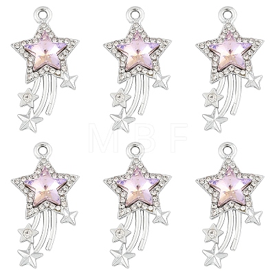 10Pcs Glass Pendants GLAA-YW0004-64B-02-1