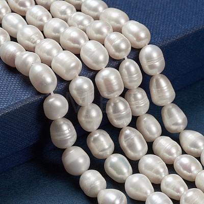 Natural Cultured Freshwater Pearl Beads Strands PEAR-N012-08N-1