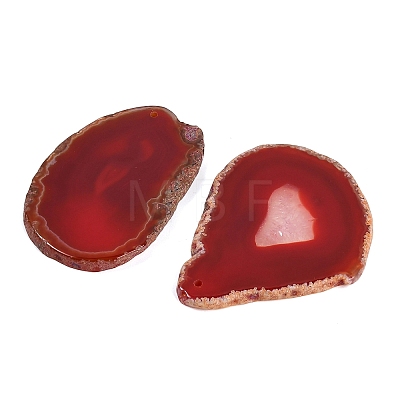 Dyed & Heated Natural Agate Slice Big Pendants GG-CBAAF67-02G-1