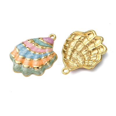 304 Stainless Steel Enamel Pendants STAS-L299-25G-06-1