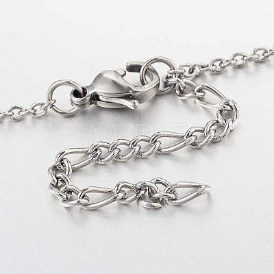 Cross Stainless Steel Anklets AJEW-AN00104-01-1