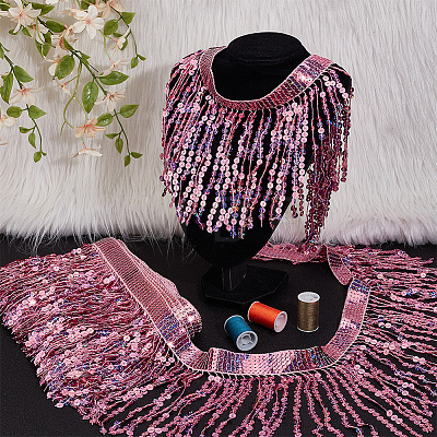 PET Tassel Trim DIY-WH0504-322D-1