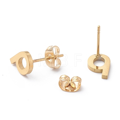 Ion Plating(IP) 304 Stainless Steel Stud Earrings STAS-Z028-A-12G-1