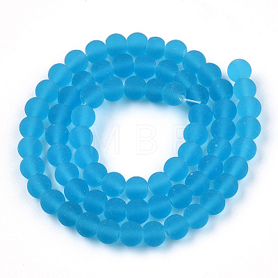 Transparent Glass Beads Strands GLAA-T032-T6mm-MD06-1