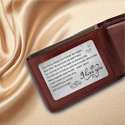 Rectangle 201 Stainless Steel Custom Blank Thermal Transfer Wallet Card DIY-WH0252-019-1