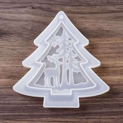 Christmas Theme DIY Pendants Decoration Silicone Mold DIY-F151-01E-1