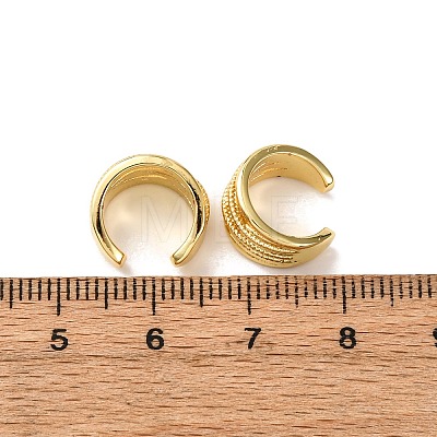 Brass Multilayer C-Shaped Cuff Earrings EJEW-D332-05D-G-1