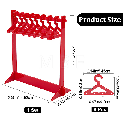 CRASPIRE 1 Set Coat Hanger Shaped Acrylic Earring Display Stands EDIS-CP0001-15A-1